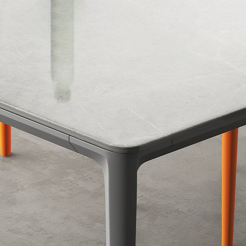 1/4/5/7 Pieces Dining Furniture Set Modern Sintered Stone Table and Faux Leather Chairs