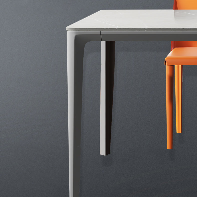 1/4/5/7 Pieces Dining Furniture Set Modern Sintered Stone Table and Faux Leather Chairs