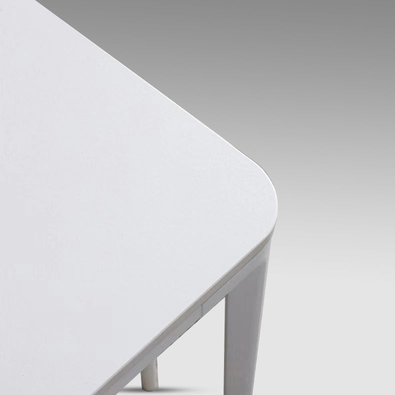 Rectangle Dining Furniture Set 1/4/5/6/7 Pieces Modern Sintered Stone Table Armless Chairs