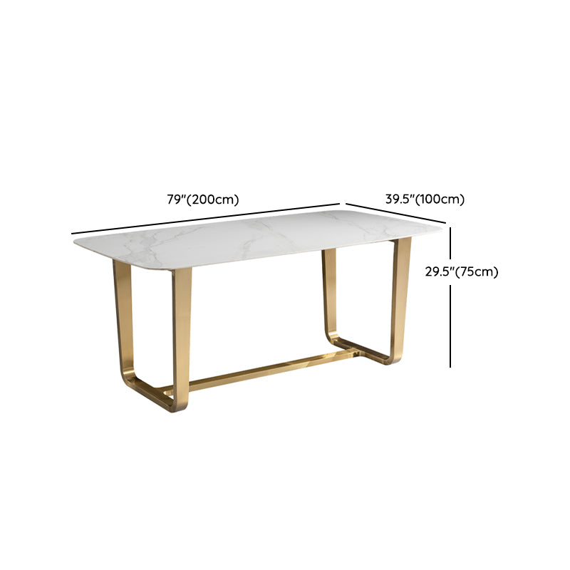 1/4/5/6 Pieces Nordic Dining Room Set Sintered Stone Dining Table and Faux Leather Chairs