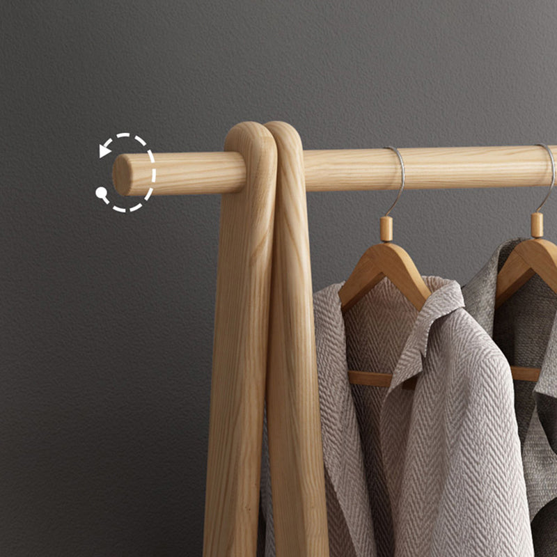 Contemporary Coat Hanger Solid Ash Wood Shelve Design Coat Rack for Living Room