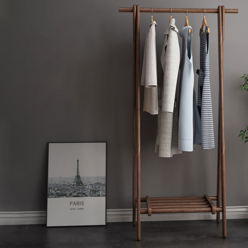 Contemporary Coat Hanger Solid Ash Wood Shelve Design Coat Rack for Living Room