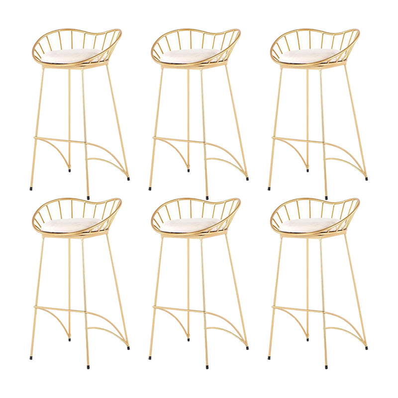 Industrial Metal Round Barstool Patio Bar Stool with Metal Legs