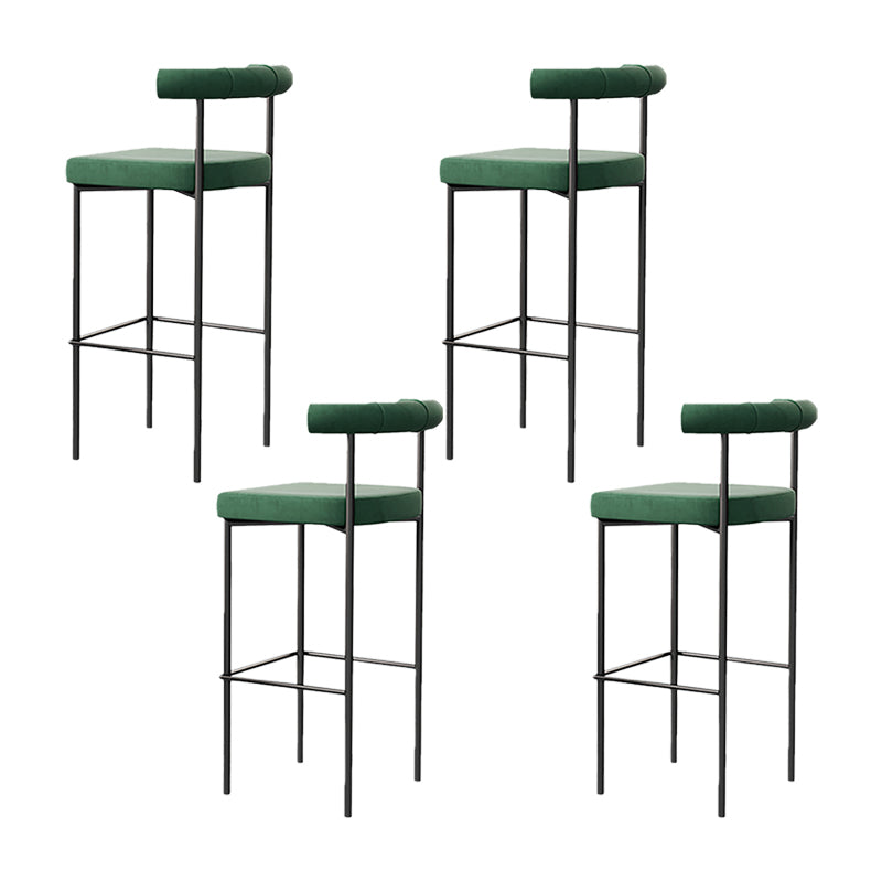 Industrial Style Stool Upholstered Bar Stools with Metal Base