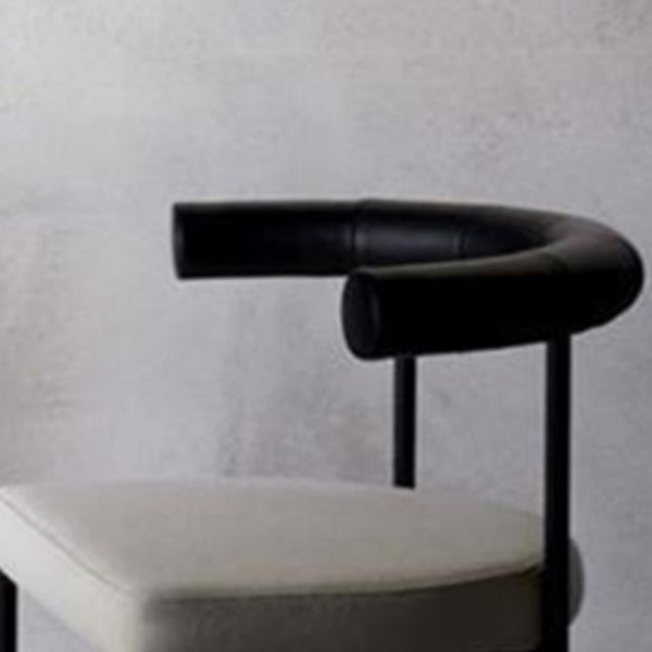 Industrial Style Stool Upholstered Bar Stools with Metal Base