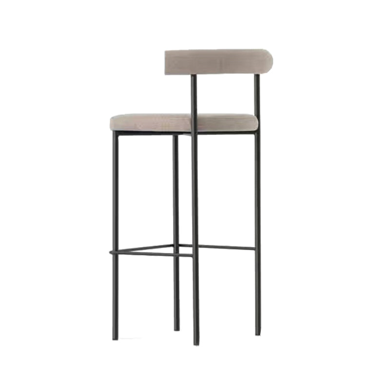 Industrial Style Stool Upholstered Bar Stools with Metal Base