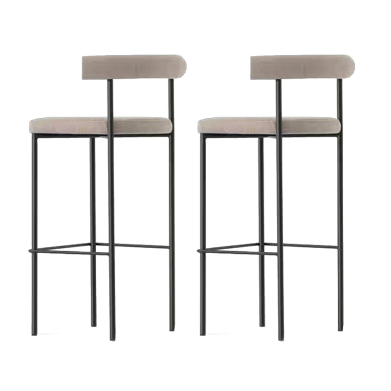 Industrial Style Stool Upholstered Bar Stools with Metal Base