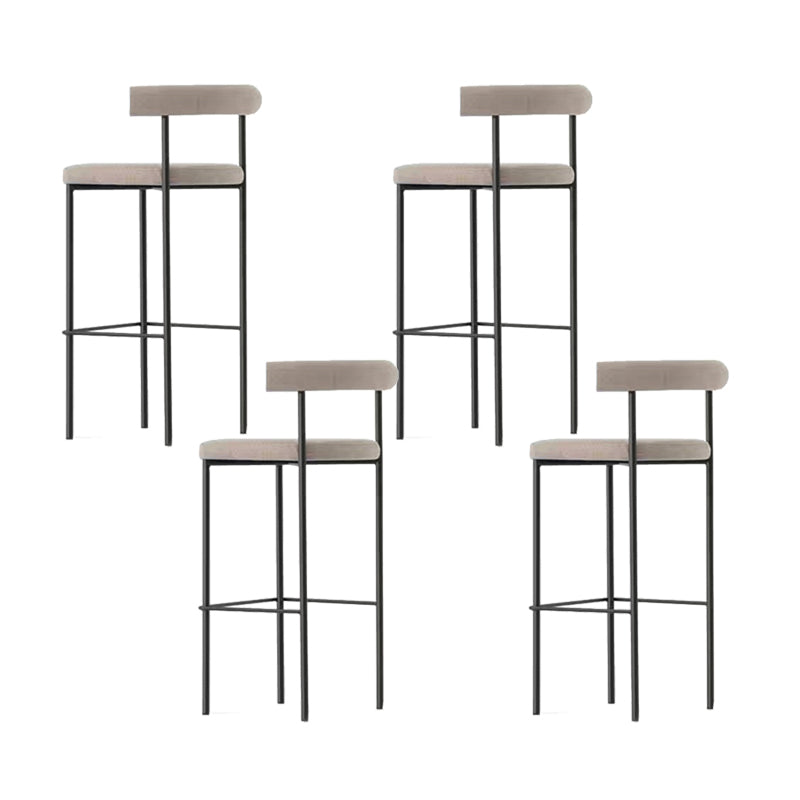 Industrial Style Stool Upholstered Bar Stools with Metal Base