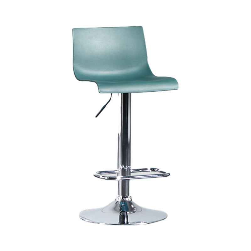 Modern Backrest Armless Counter Stool Iron Cafe Bar Stool with Plastic Cushion