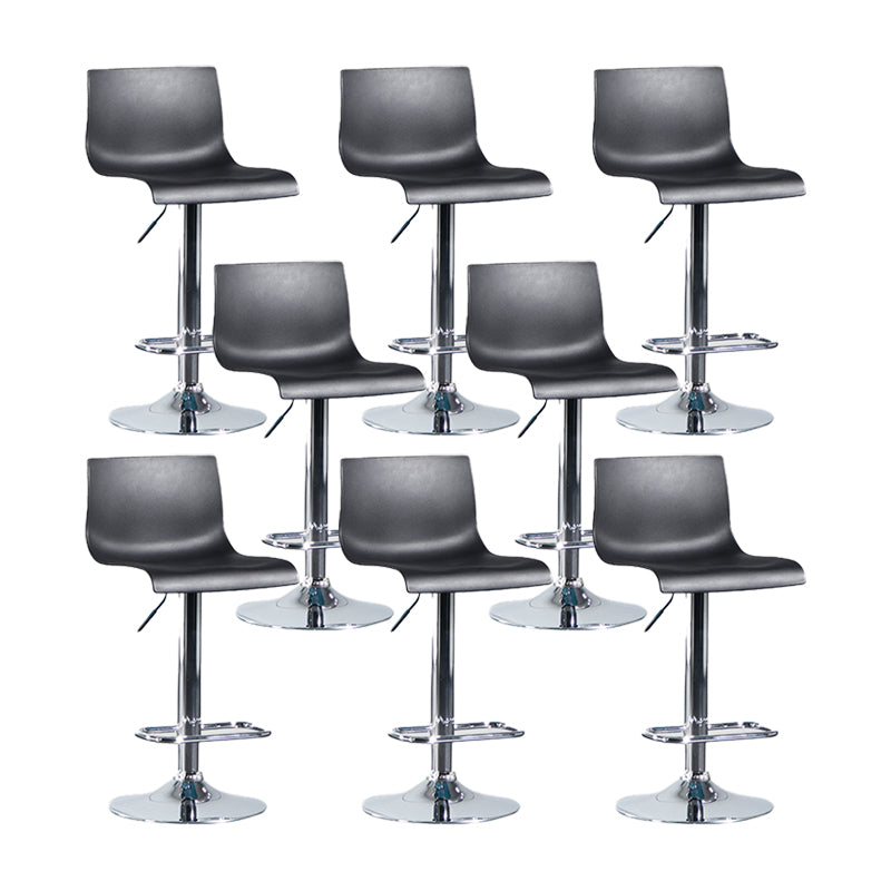 Modern Backrest Armless Counter Stool Iron Cafe Bar Stool with Plastic Cushion