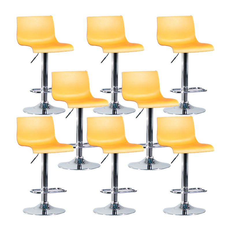 Modern Backrest Armless Counter Stool Iron Cafe Bar Stool with Plastic Cushion