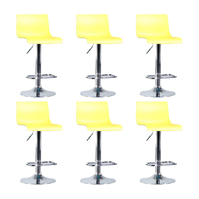 Modern Backrest Armless Counter Stool Iron Cafe Bar Stool with Plastic Cushion