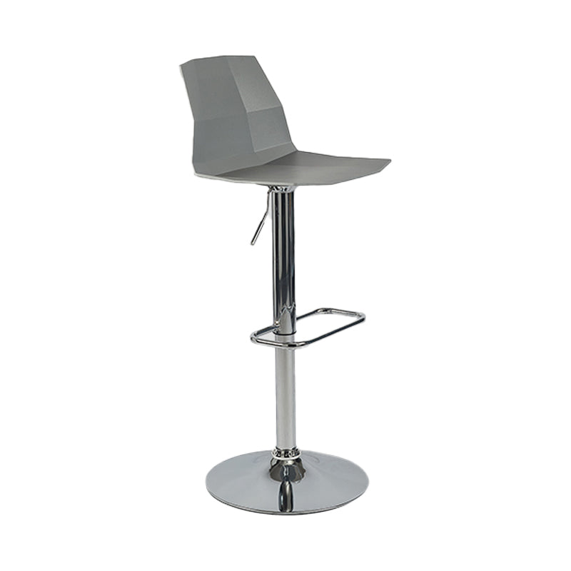 Modern Backrest Armless Counter Stool Iron Cafe Bar Stool with Plastic Cushion