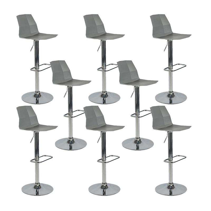 Modern Backrest Armless Counter Stool Iron Cafe Bar Stool with Plastic Cushion