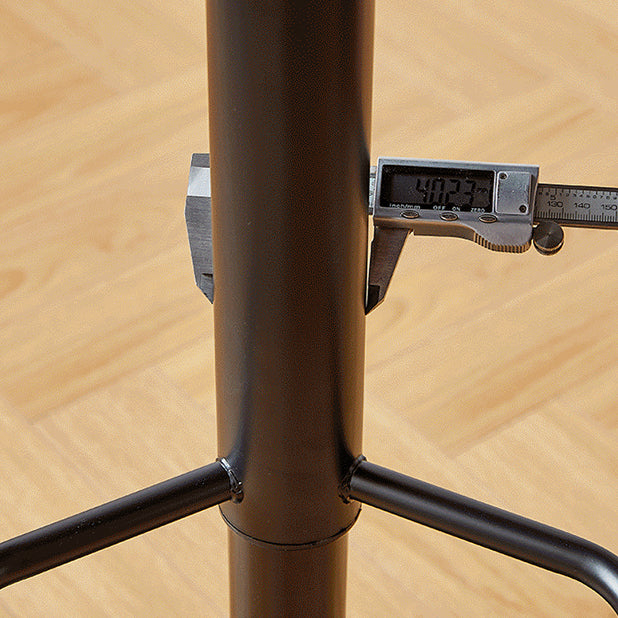 Industrial Backrest Armless Counter Stool Iron Adjustable Bar Stool with Leather Cushion