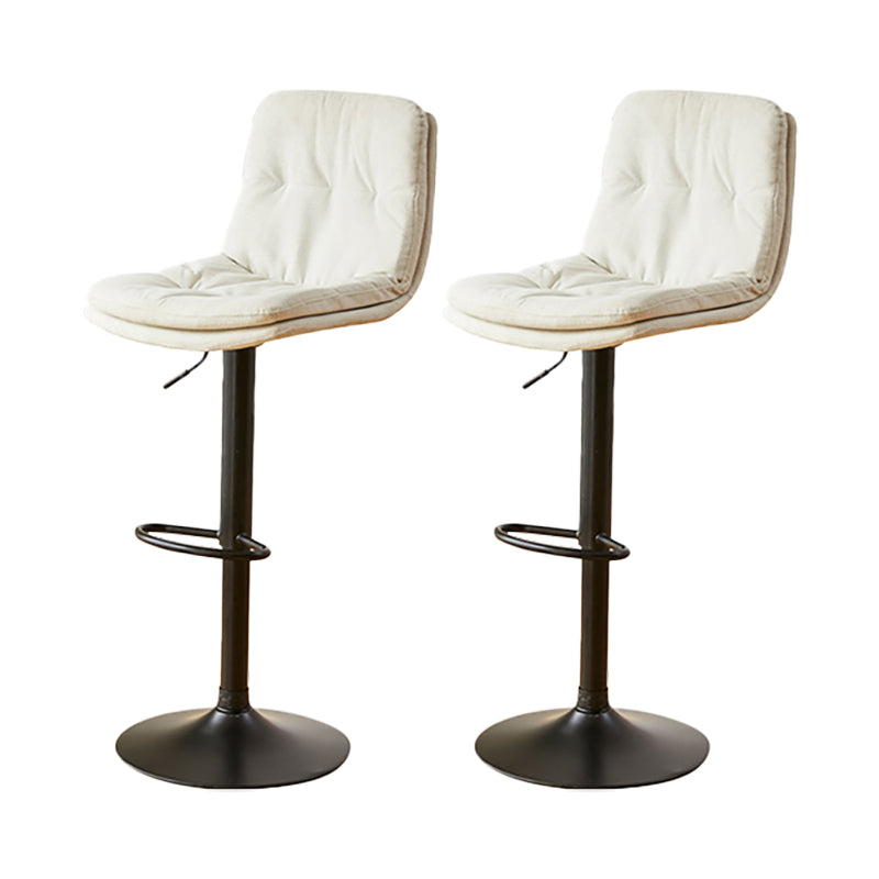 Industrial Backrest Armless Counter Stool Adjustable Cafe Bar Stool with Cushion