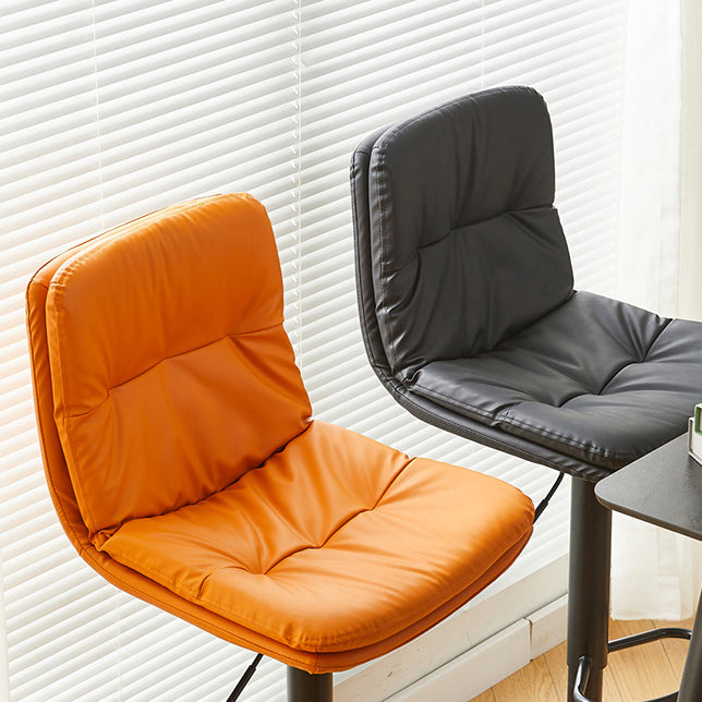 Industrial Backrest Armless Counter Stool Adjustable Cafe Bar Stool with Cushion