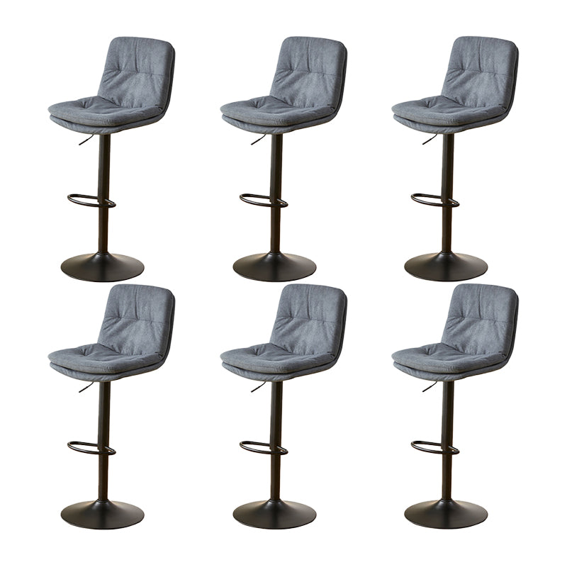 Industrial Backrest Armless Counter Stool Adjustable Cafe Bar Stool with Cushion