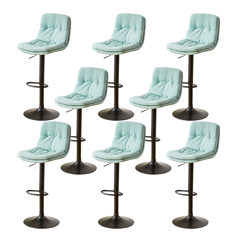 Industrial Backrest Armless Counter Stool Adjustable Cafe Bar Stool with Cushion