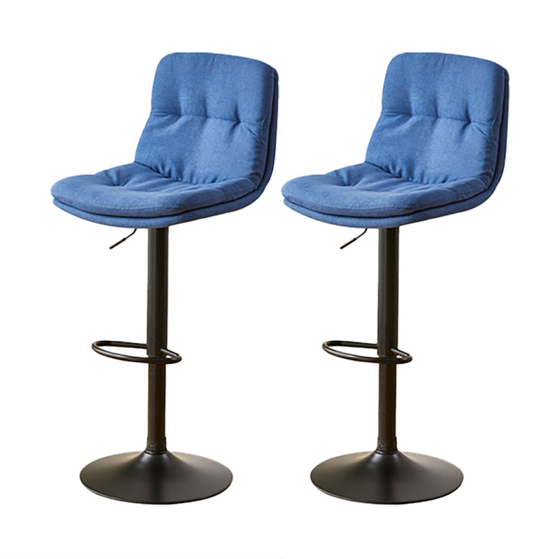 Industrial Backrest Armless Counter Stool Adjustable Cafe Bar Stool with Cushion