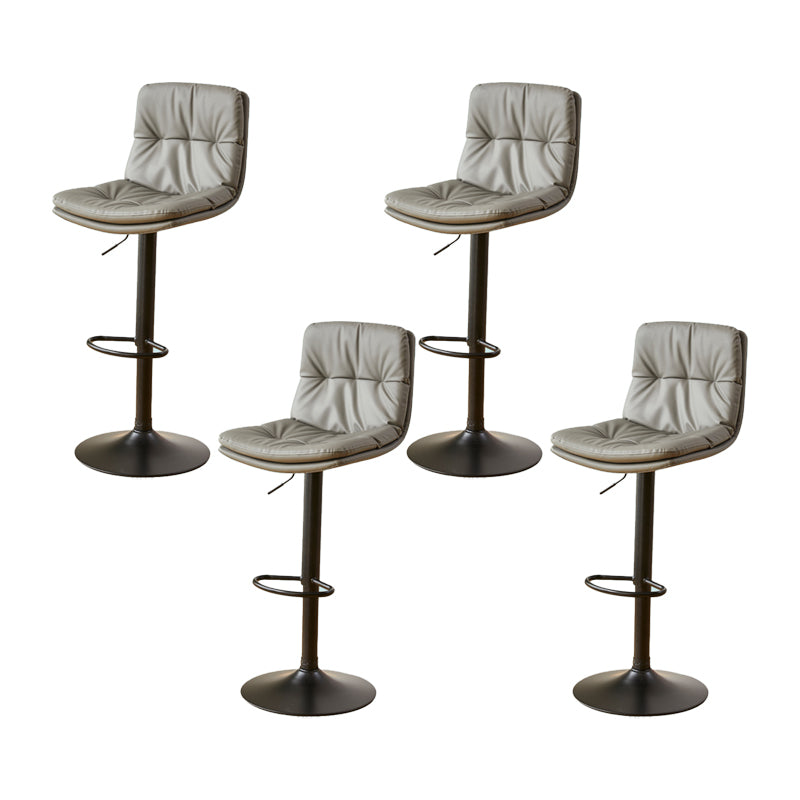 Industrial Backrest Armless Counter Stool Adjustable Cafe Bar Stool with Cushion