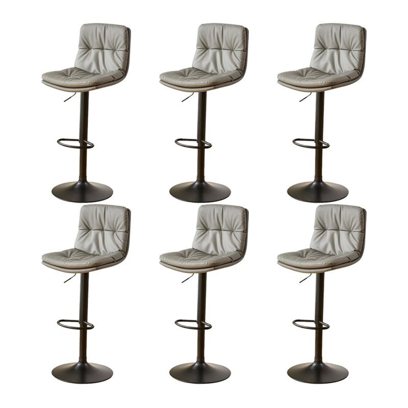 Industrial Backrest Armless Counter Stool Adjustable Cafe Bar Stool with Cushion