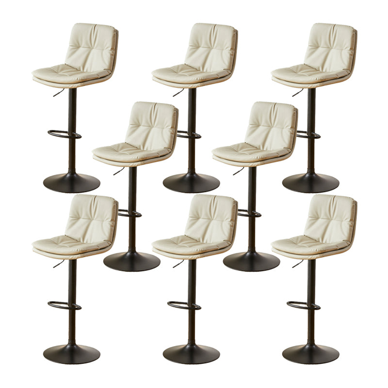 Industrial Backrest Armless Counter Stool Adjustable Cafe Bar Stool with Cushion