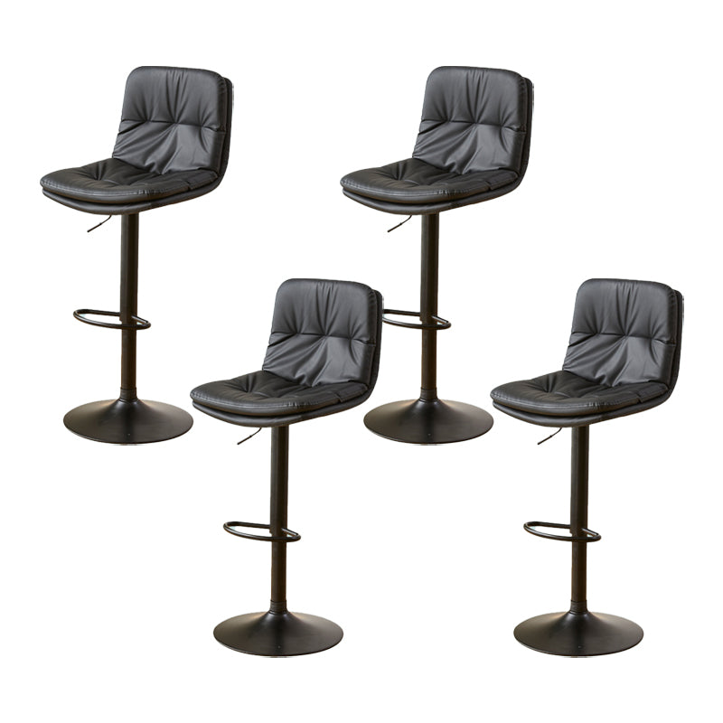 Industrial Backrest Armless Counter Stool Adjustable Cafe Bar Stool with Cushion