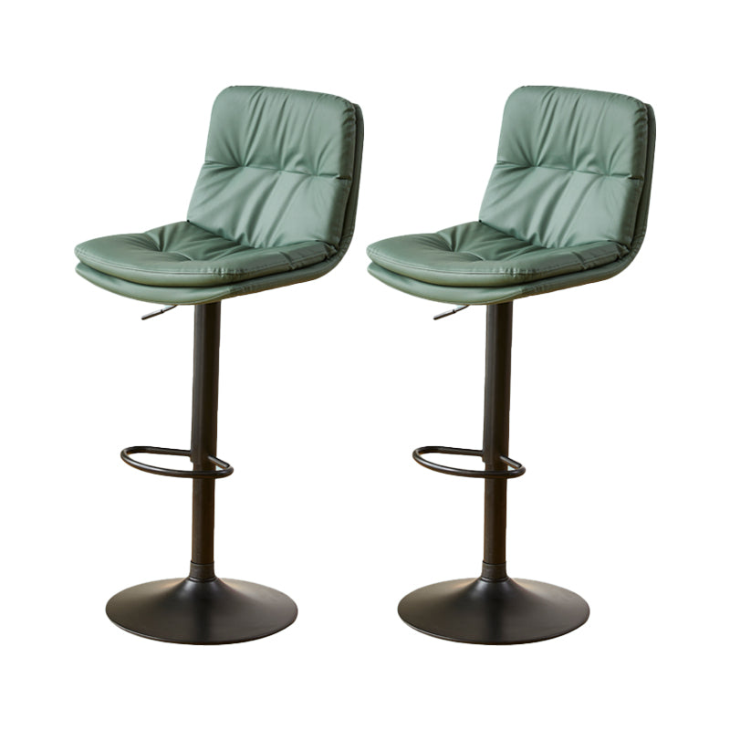 Industrial Backrest Armless Counter Stool Adjustable Cafe Bar Stool with Cushion