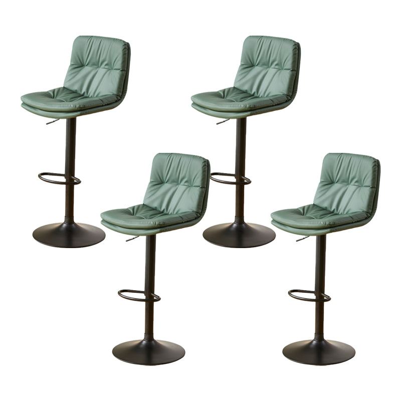 Industrial Backrest Armless Counter Stool Adjustable Cafe Bar Stool with Cushion