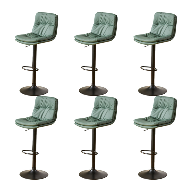 Industrial Backrest Armless Counter Stool Adjustable Cafe Bar Stool with Cushion