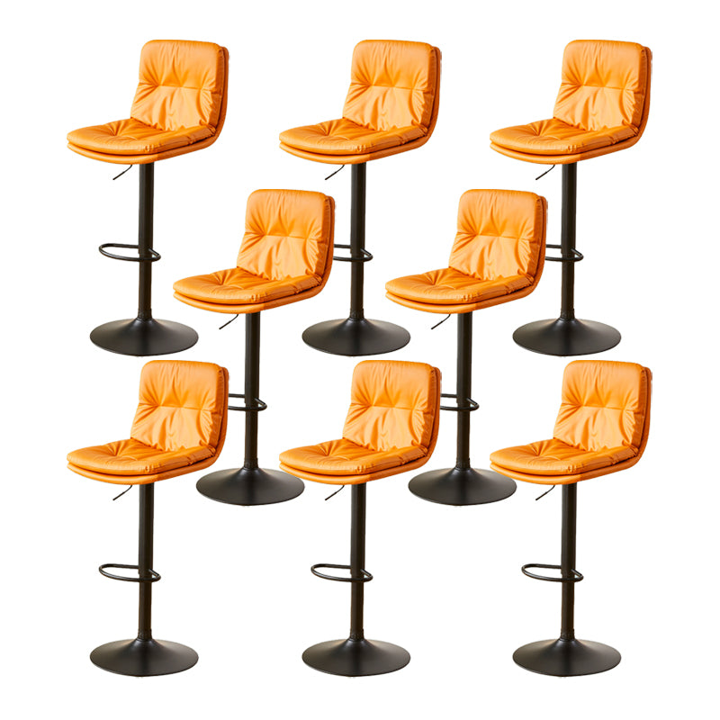 Industrial Backrest Armless Counter Stool Adjustable Cafe Bar Stool with Cushion