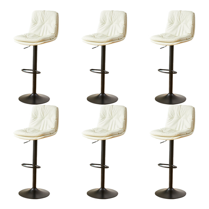 Industrial Backrest Armless Counter Stool Adjustable Cafe Bar Stool with Cushion