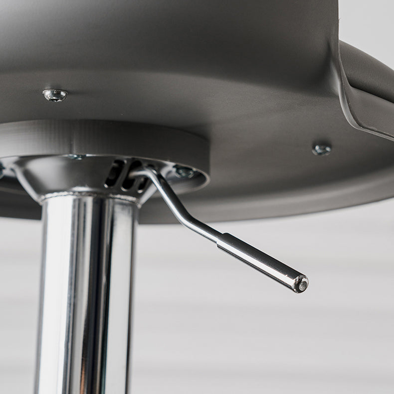 Industrial Backrest Armless Counter Stool Iron Cafe Bar Stool with Adjustable Cushion