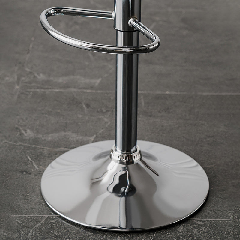 Industrial Backrest Armless Counter Stool Iron Cafe Bar Stool with Adjustable Cushion