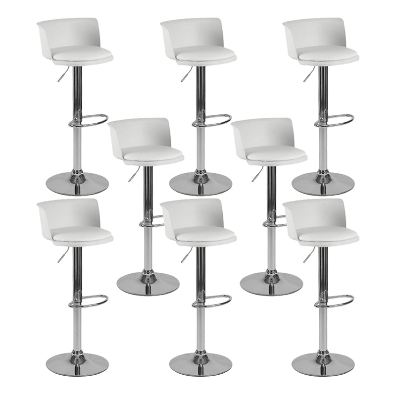 Industrial Backrest Armless Counter Stool Iron Cafe Bar Stool with Adjustable Cushion