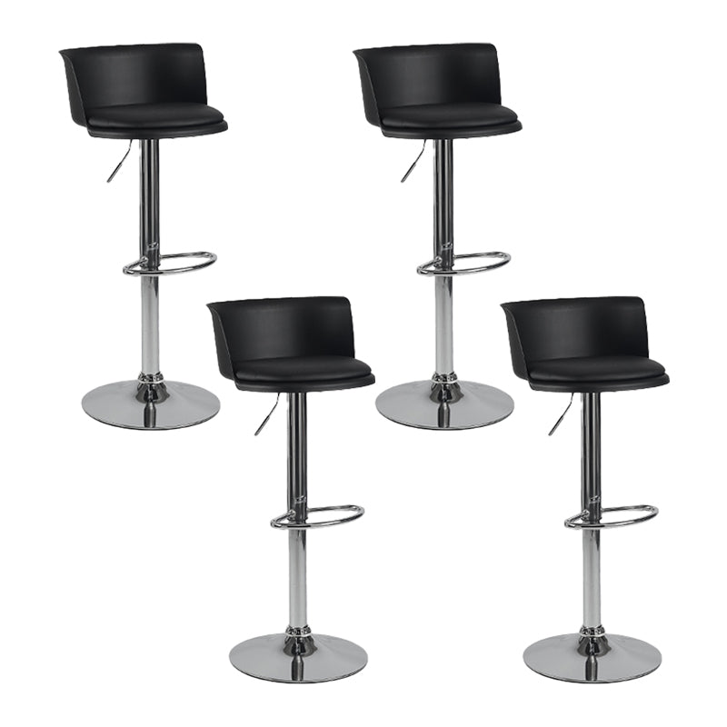 Industrial Backrest Armless Counter Stool Iron Cafe Bar Stool with Adjustable Cushion