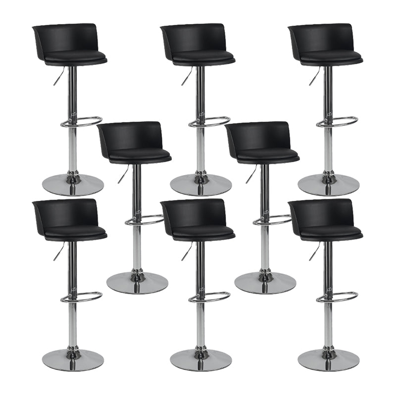 Industrial Backrest Armless Counter Stool Iron Cafe Bar Stool with Adjustable Cushion