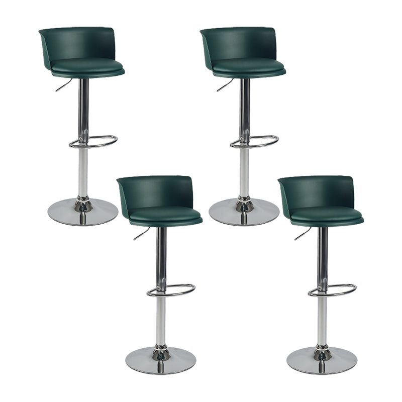 Industrial Backrest Armless Counter Stool Iron Cafe Bar Stool with Adjustable Cushion