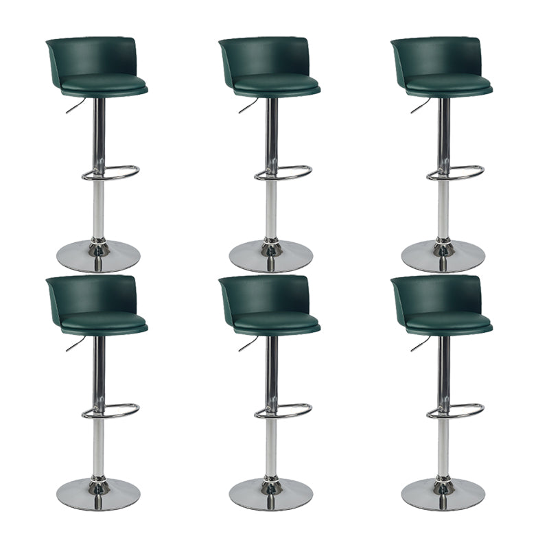 Industrial Backrest Armless Counter Stool Iron Cafe Bar Stool with Adjustable Cushion