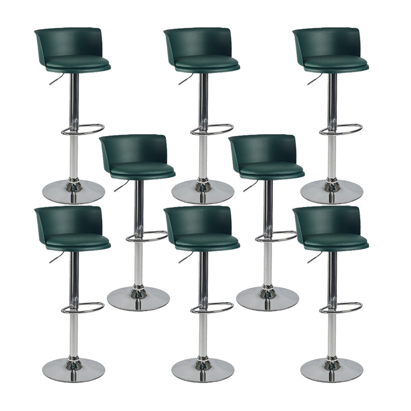 Industrial Backrest Armless Counter Stool Iron Cafe Bar Stool with Adjustable Cushion
