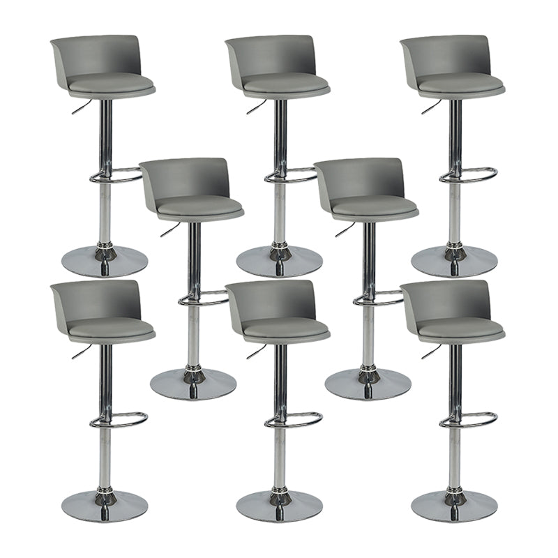 Industrial Backrest Armless Counter Stool Iron Cafe Bar Stool with Adjustable Cushion