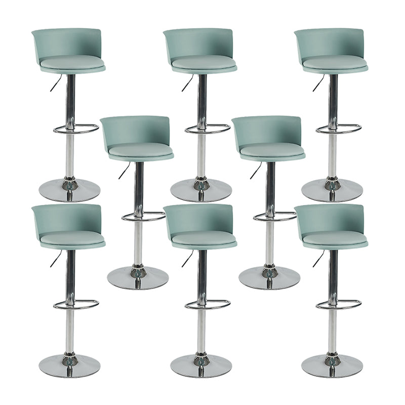 Industrial Backrest Armless Counter Stool Iron Cafe Bar Stool with Adjustable Cushion
