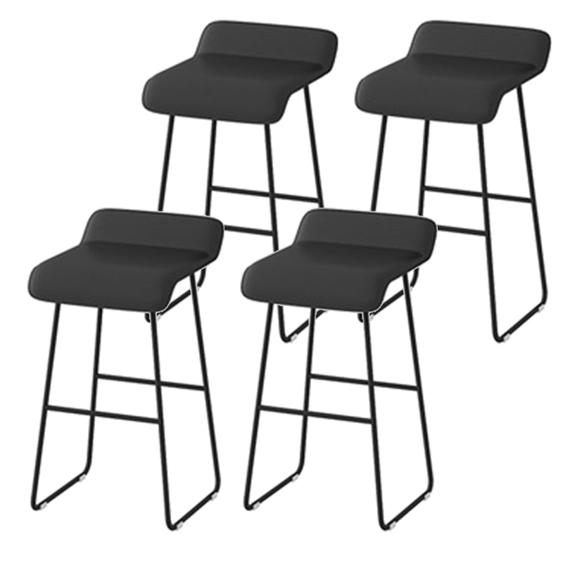 Modern Style Bar-stool Solid Wave Seat Counter Bar Stool with Metal Legs