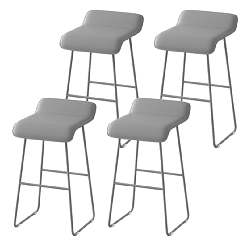 Modern Style Bar-stool Solid Wave Seat Counter Bar Stool with Metal Legs