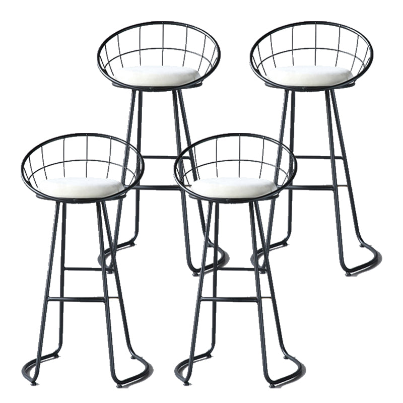 Nordic Style Bar-stool Bucket Counter Bar Stool with Metal Legs
