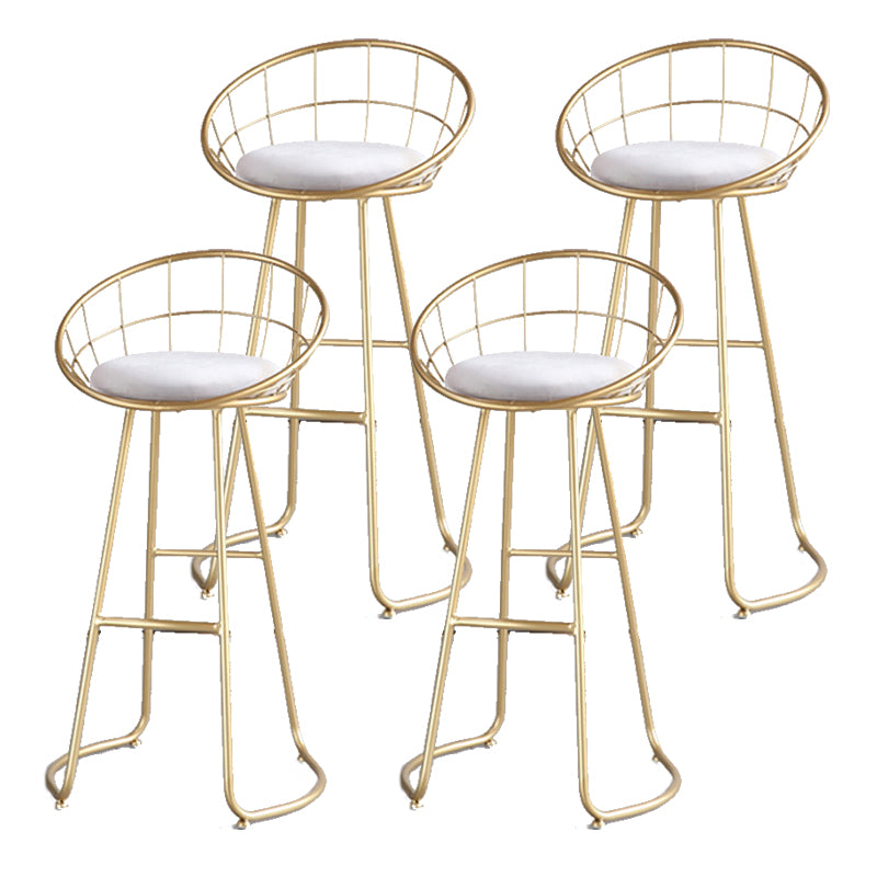 Nordic Style Bar-stool Bucket Counter Bar Stool with Metal Legs