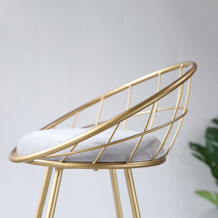 Nordic Style Bar-stool Bucket Counter Bar Stool with Metal Legs