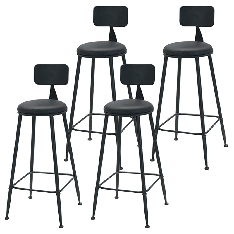 Modern Style Bar-stool Round Seat Counter Bar Stool with Metal Legs