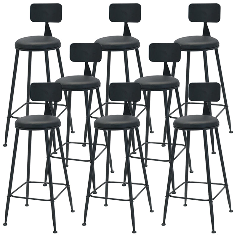 Modern Style Bar-stool Round Seat Counter Bar Stool with Metal Legs